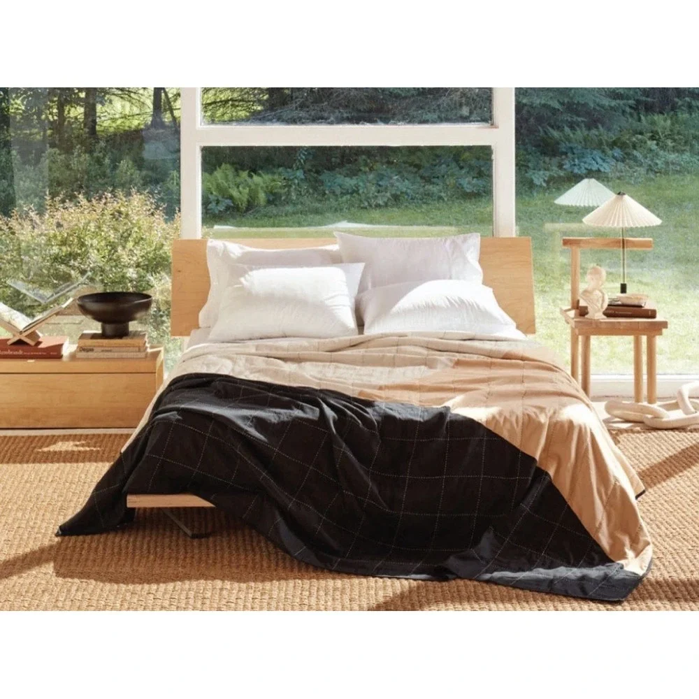 Brooklinen X Anchal Project Patchwork Quilt Organic Cotton Handmade Kantha King